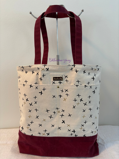 Wool + Wax Tote Bag (Burgundy)