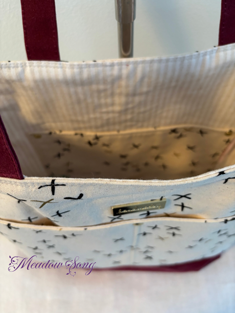 Wool + Wax Tote Bag (Burgundy) - Image 3