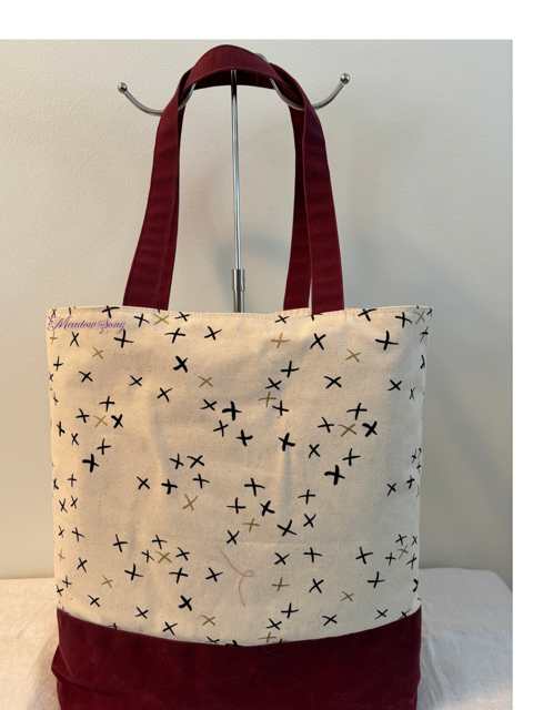 Wool + Wax Tote Bag (Burgundy) - Image 2